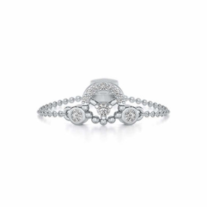 Daraksha Adjustable Silver Ring - White Gold - Image 5
