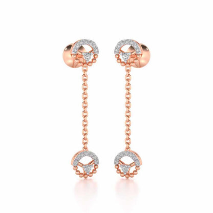 Daraksha Silver Earrings - Rose Gold - Image 2