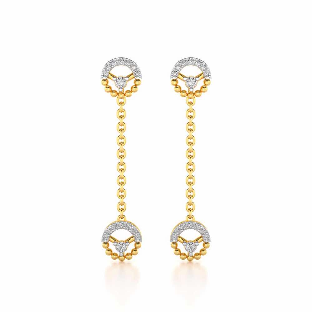 Daraksha Silver Earrings - Yellow Gold - Image 1