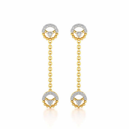 Daraksha Silver Earrings - Yellow Gold - Image 1