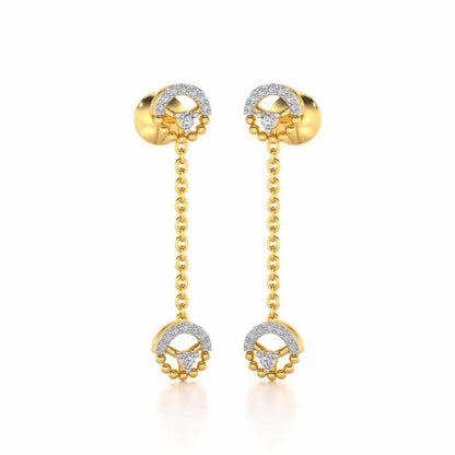 Daraksha Silver Earrings - Yellow Gold - Image 2