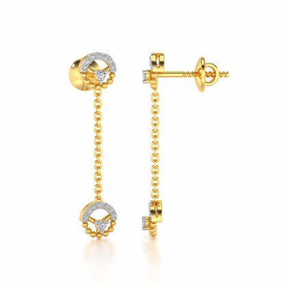 Daraksha Silver Earrings - Yellow Gold - Image 4