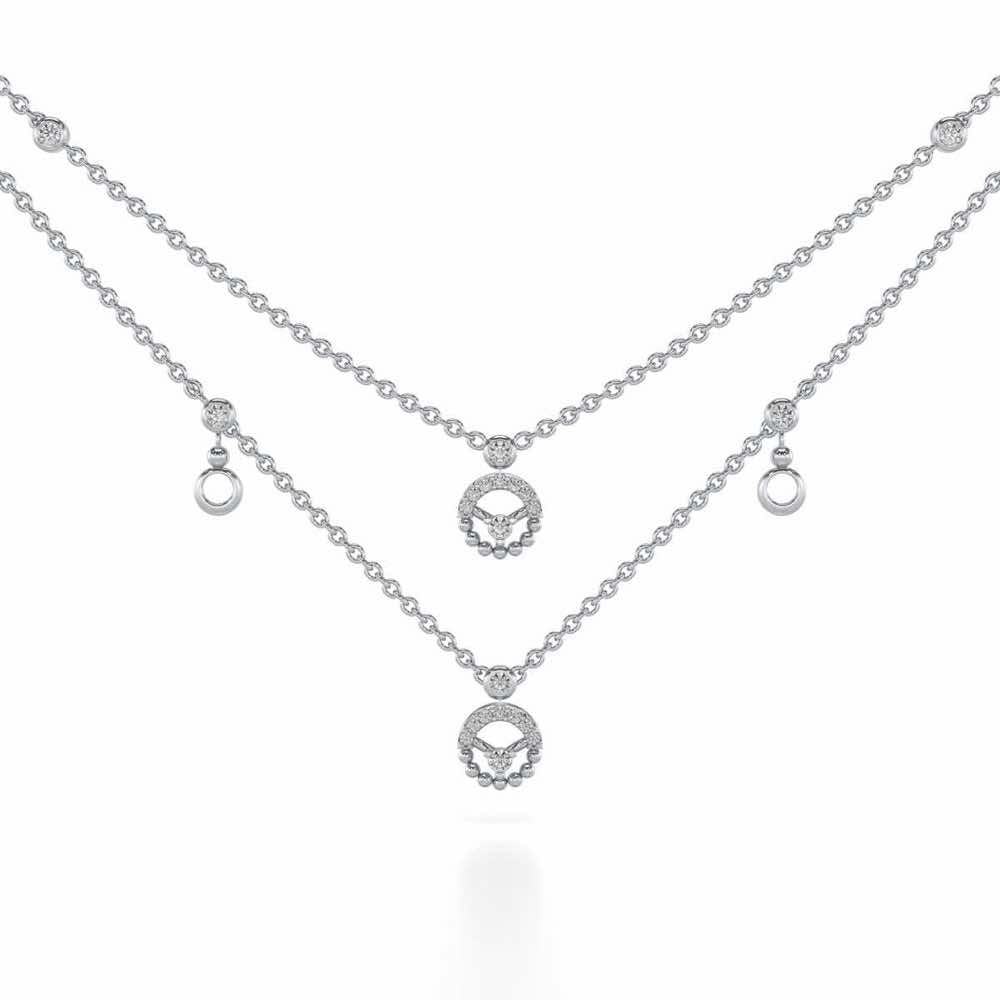 Daraksha Silver Necklace - White Gold - Image 1