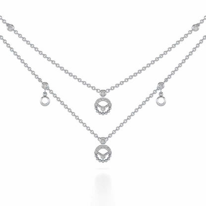 Daraksha Silver Necklace - White Gold - Image 1