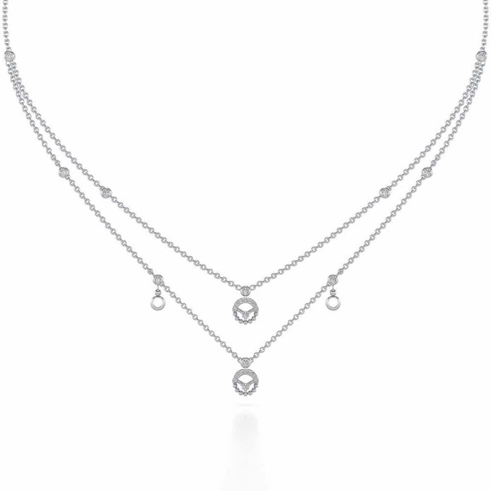 Daraksha Silver Necklace - White Gold - Image 2