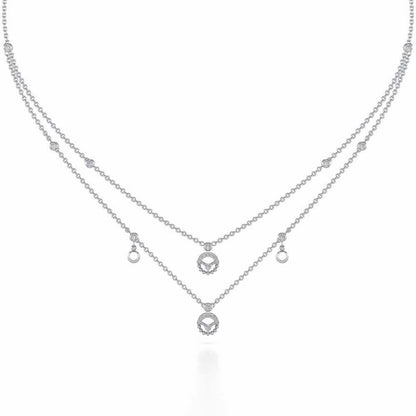 Daraksha Silver Necklace - White Gold - Image 2