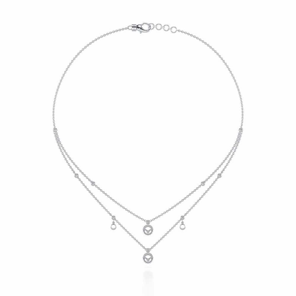 Daraksha Silver Necklace - White Gold - Image 3