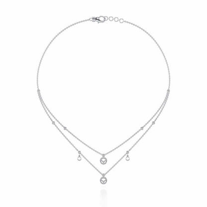 Daraksha Silver Necklace - White Gold - Image 3