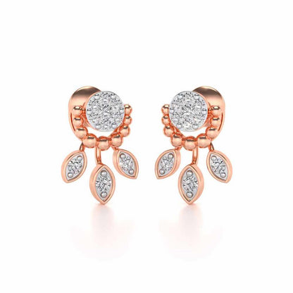 Darpanika Silver Earrings - Rose Gold - Image 1