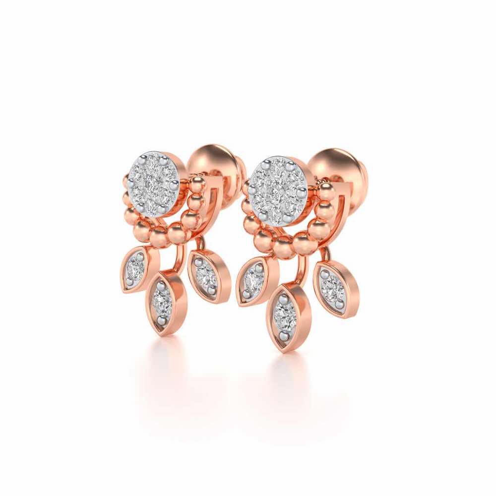 Darpanika Silver Earrings - Rose Gold - Image 2