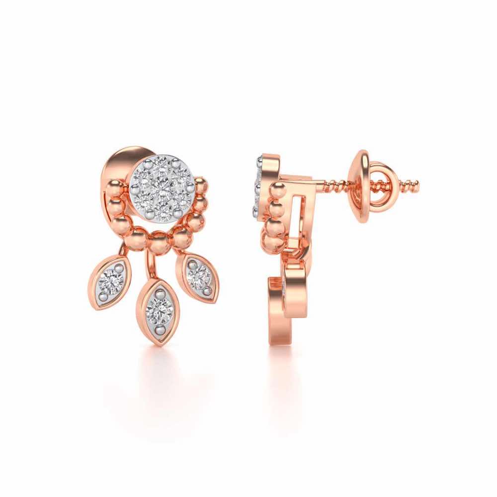 Darpanika Silver Earrings - Rose Gold - Image 3