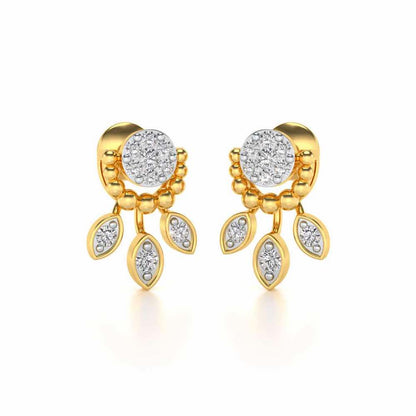 Darpanika Silver Earrings - Yellow Gold - Image 1