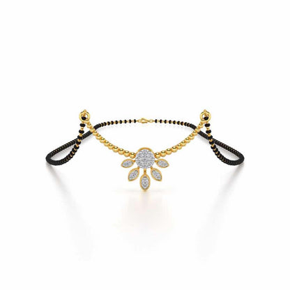Darpanika Silver Mangalsutra - Yellow Gold - Image 1