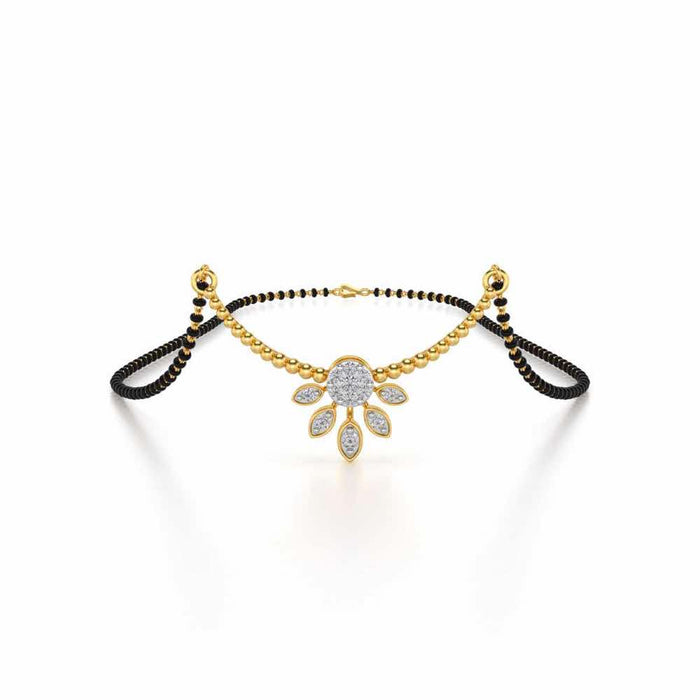 Darpanika Silver Mangalsutra - Yellow Gold - Image 1