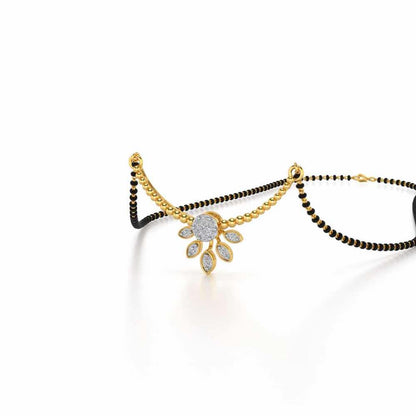 Darpanika Silver Mangalsutra - Yellow Gold - Image 2