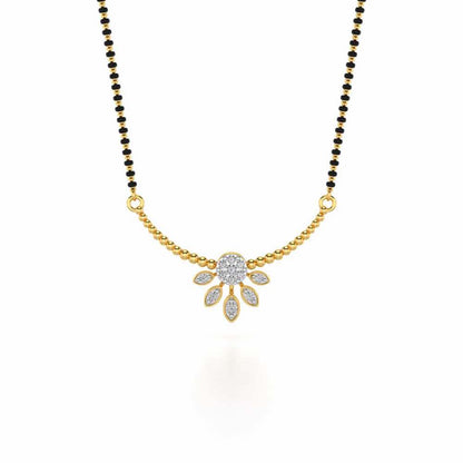 Darpanika Silver Mangalsutra - Yellow Gold - Image 3
