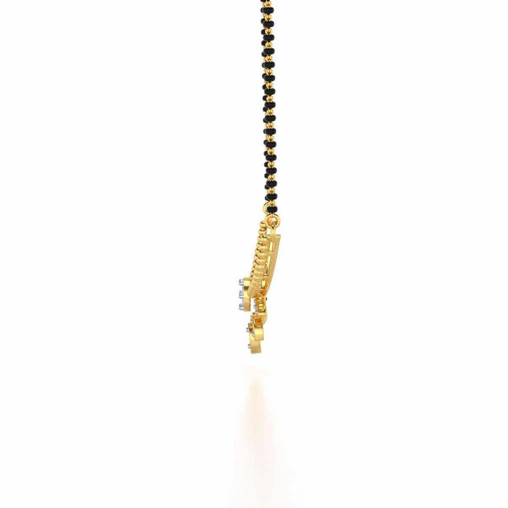 Darpanika Silver Mangalsutra - Yellow Gold - Image 4