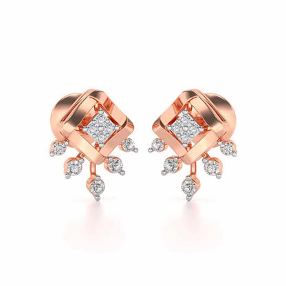 Darsani Silver Earrings - Rose Gold - Image 1