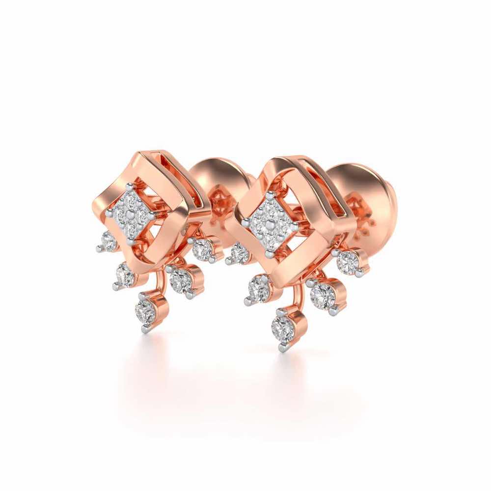 Darsani Silver Earrings - Rose Gold - Image 2
