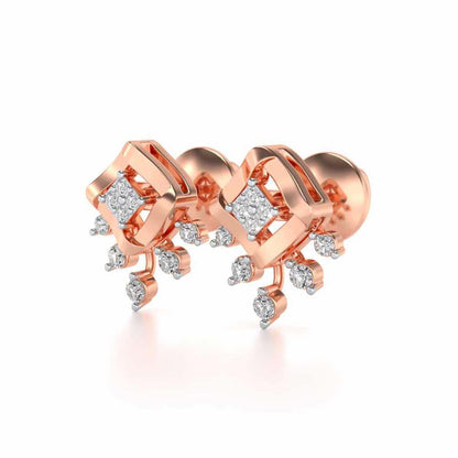 Darsani Silver Earrings - Rose Gold - Image 2