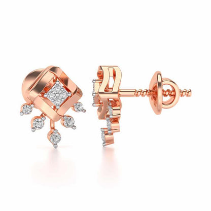 Darsani Silver Earrings - Rose Gold - Image 3