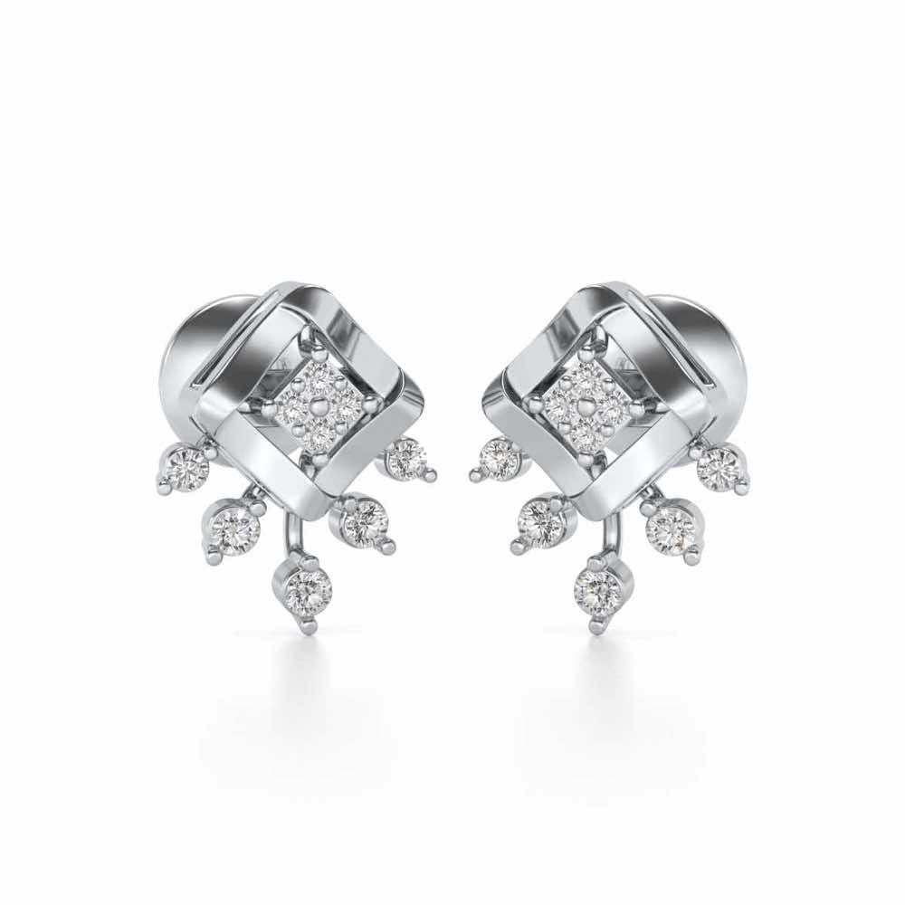 Darsani Silver Earrings - White Gold - Image 1