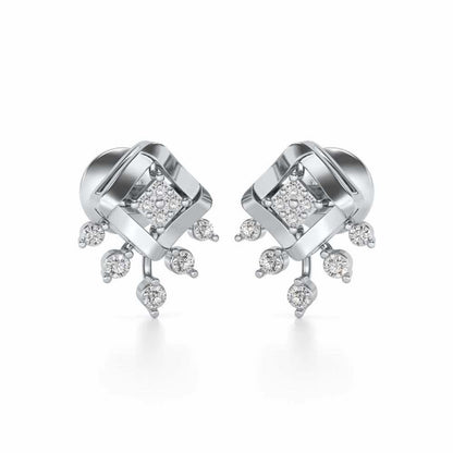 Darsani Silver Earrings - White Gold - Image 1