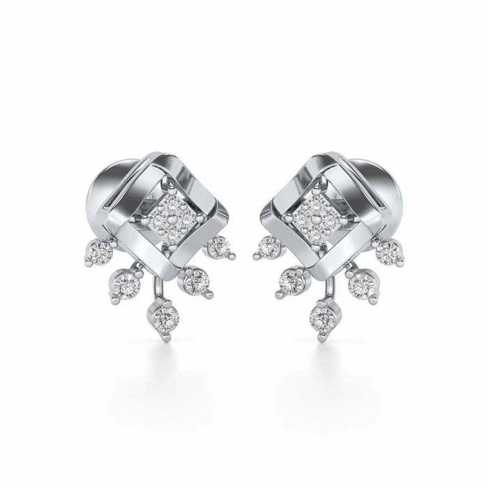 Darsani Silver Earrings - White Gold - Image 1