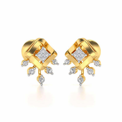 Darsani Silver Earrings - Yellow Gold - Image 1