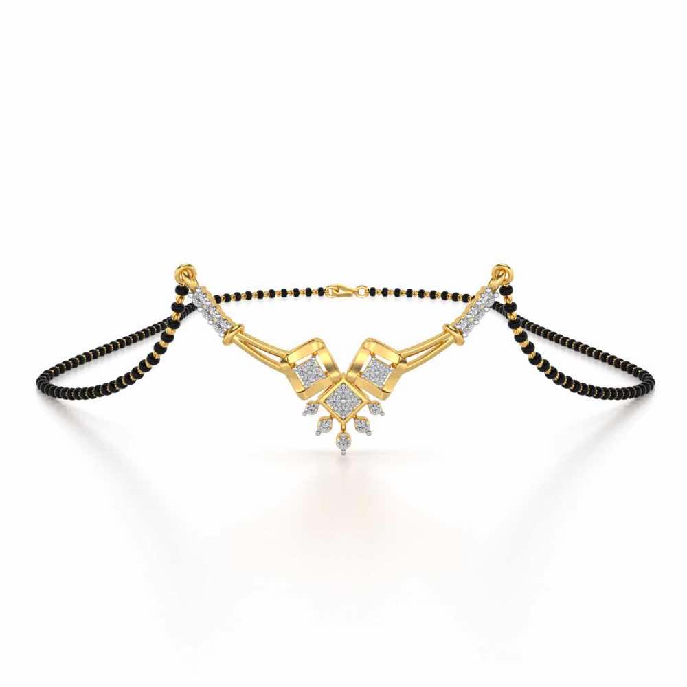 Darsani Silver Mangalsutra - Yellow Gold - Image 1