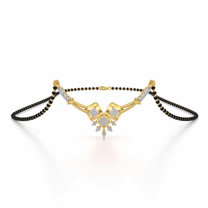 Darsani Silver Mangalsutra - Yellow Gold - Image 1