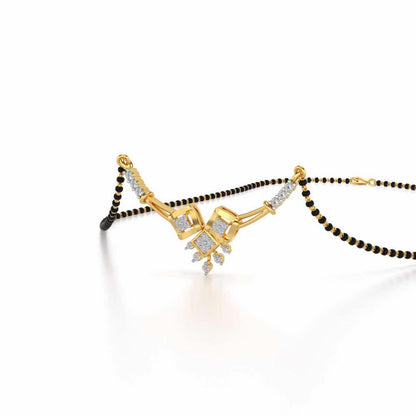 Darsani Silver Mangalsutra - Yellow Gold - Image 2