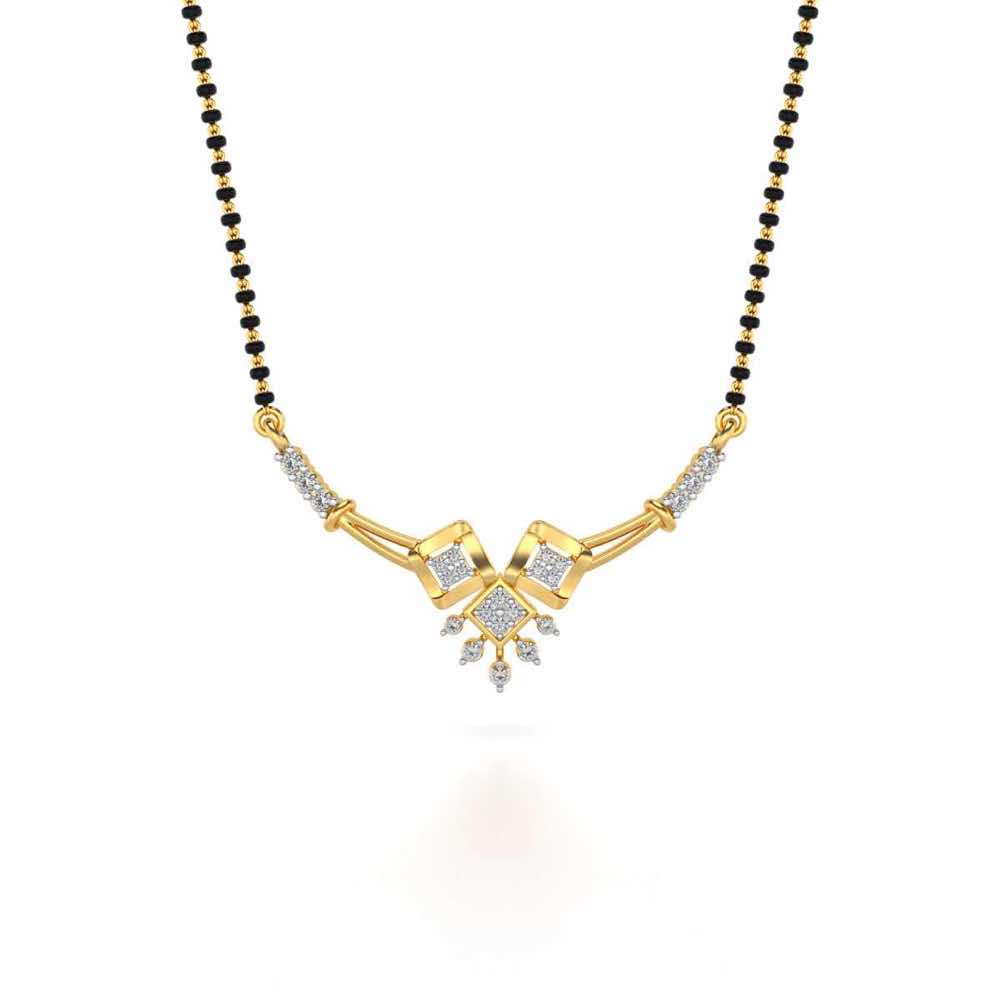 Darsani Silver Mangalsutra - Yellow Gold - Image 3