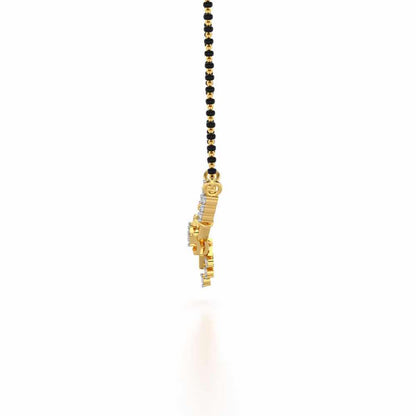 Darsani Silver Mangalsutra - Yellow Gold - Image 4