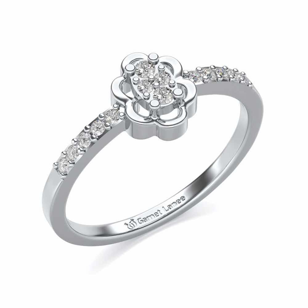 Dashita Silver Ring - White Gold - Image 1