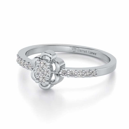 Dashita Silver Ring - White Gold - Image 2