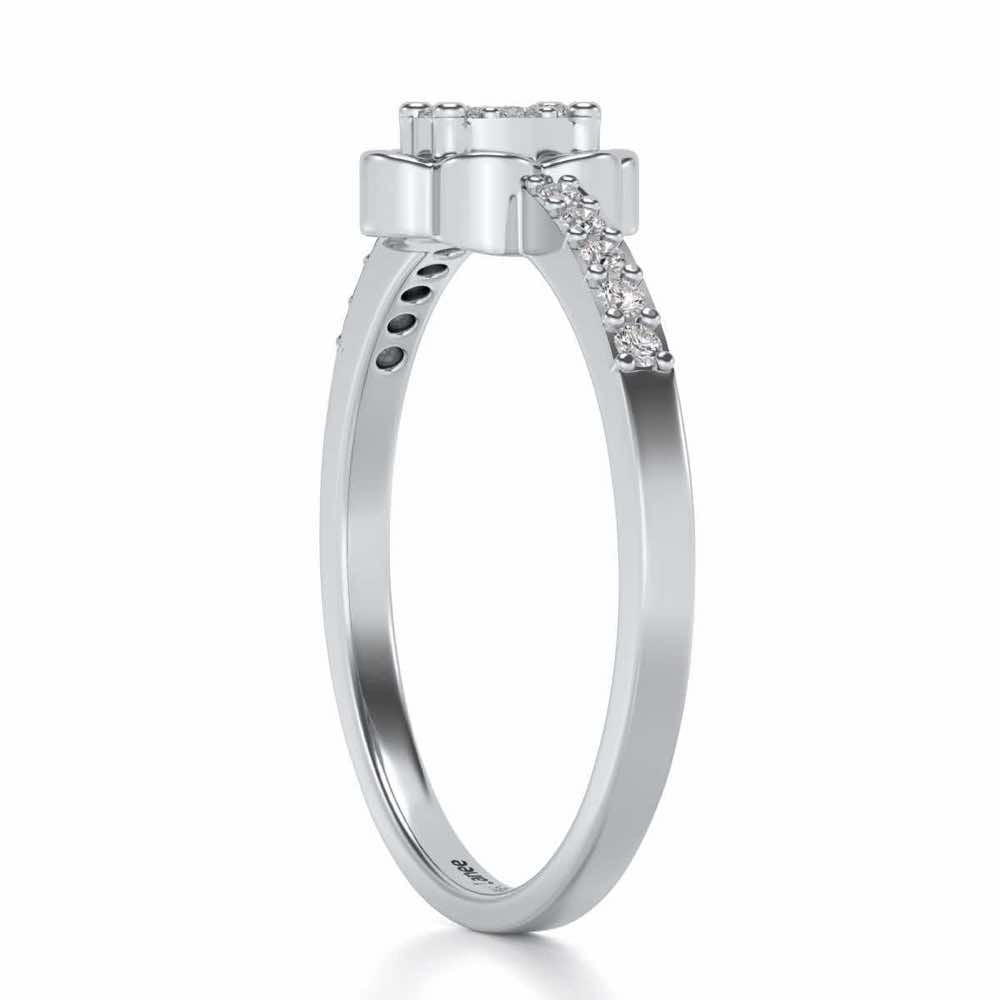 Dashita Silver Ring - White Gold - Image 3