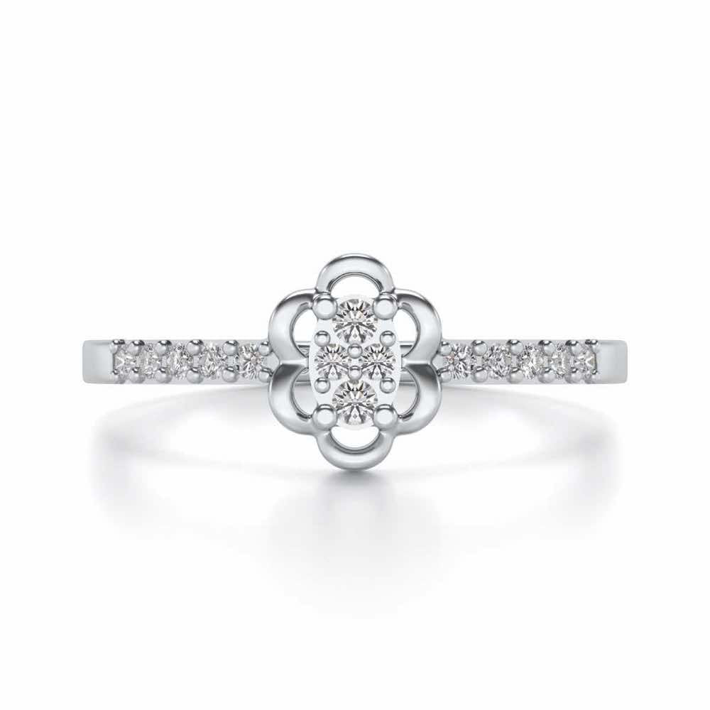 Dashita Silver Ring - White Gold - Image 4