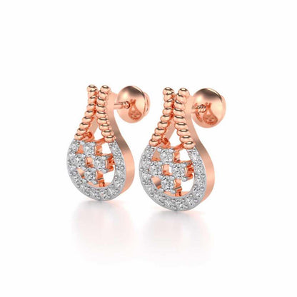 Datti Silver Earrings - Rose Gold - Image 2