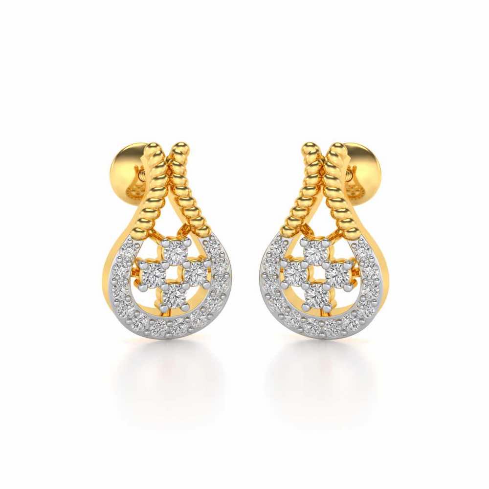 Datti Silver Earrings - Yellow Gold - Image 1