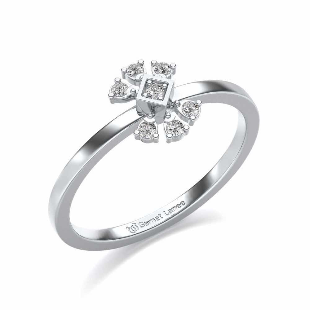 Dayati Silver Ring - White Gold - Image 1