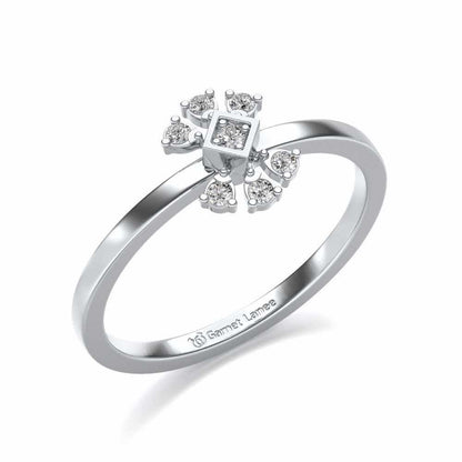 Dayati Silver Ring - White Gold - Image 1