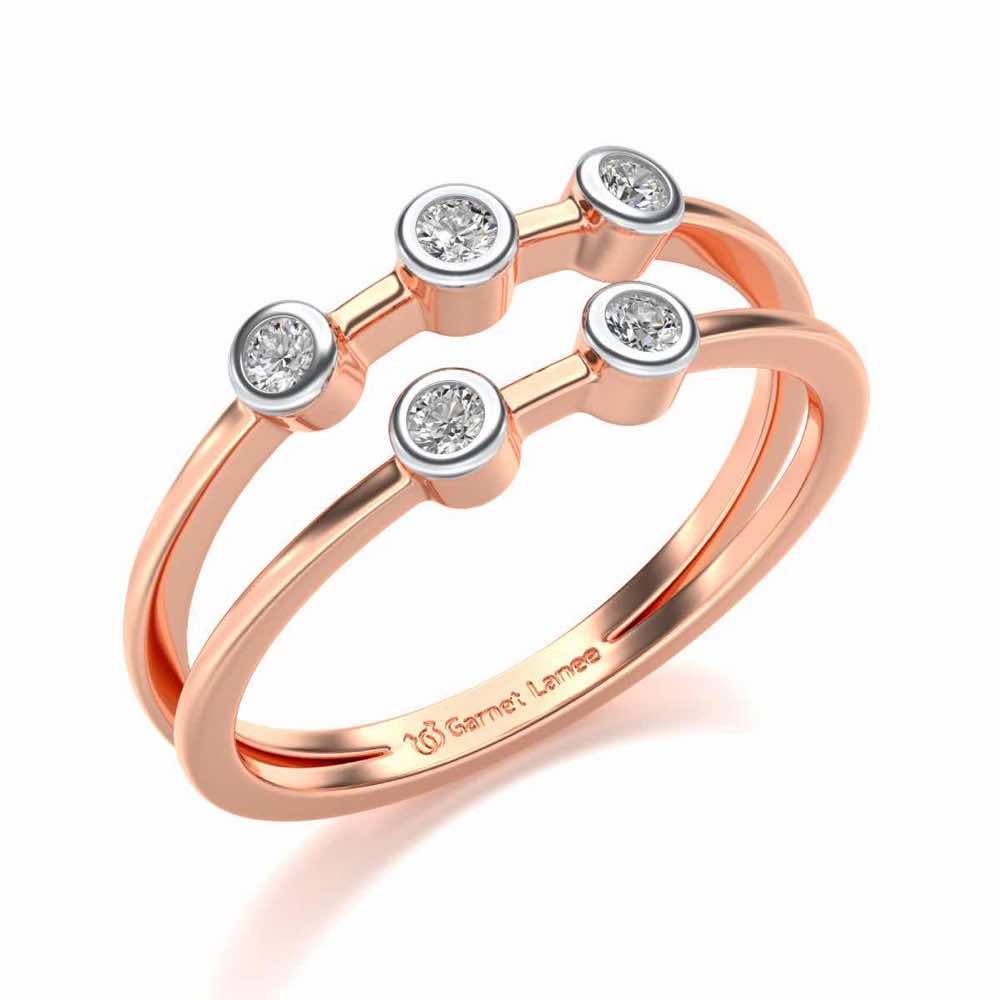 Dayita Silver Ring - Rose Gold - Image 1