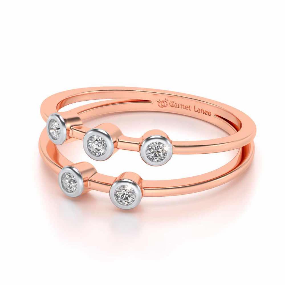 Dayita Silver Ring - Rose Gold - Image 2