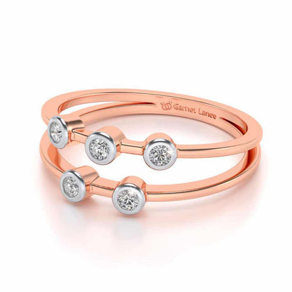 Dayita Silver Ring - Rose Gold - Image 2
