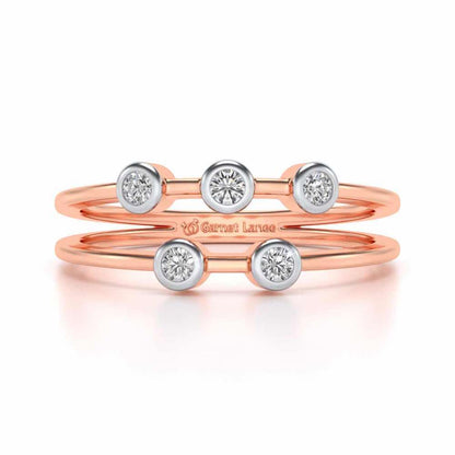 Dayita Silver Ring - Rose Gold - Image 4