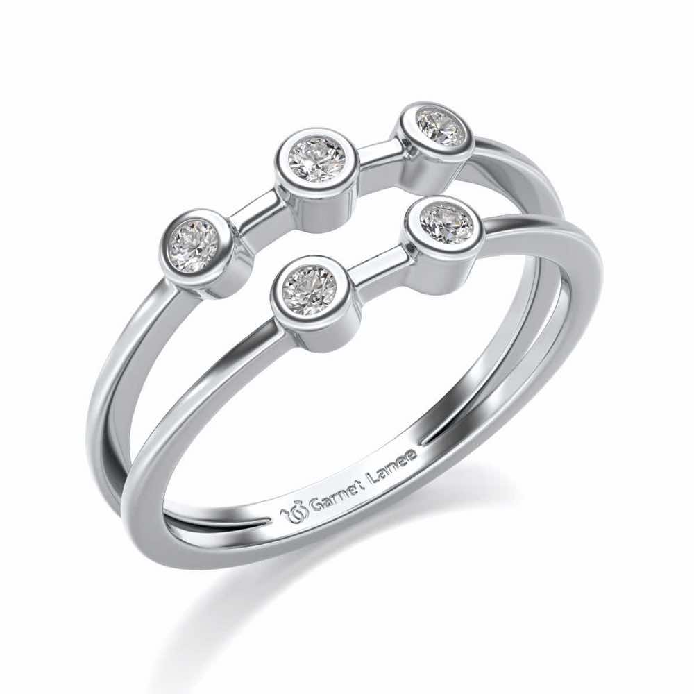 Dayita Silver Ring - White Gold - Image 1