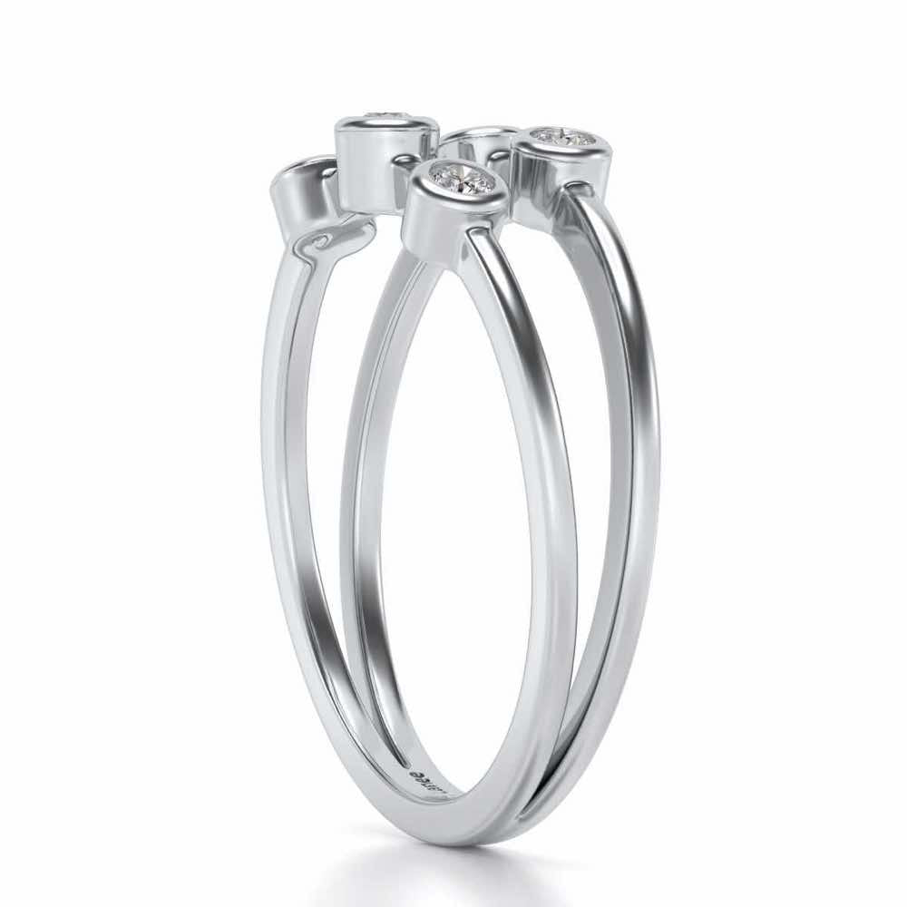 Dayita Silver Ring - White Gold - Image 3