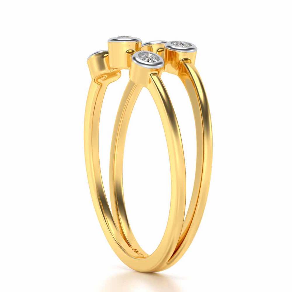 Dayita Silver Ring - Yellow Gold - Image 3