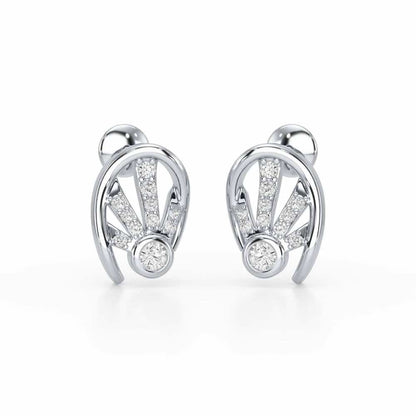 Dazzle Drops Silver Earrings - White Gold - Image 1